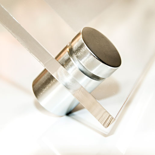 thumbnail image 2 of Stainless Steel Standoff Fixings – 12mm X 20mm, Satin Silver (SJ HARDWARE) 2 of 3